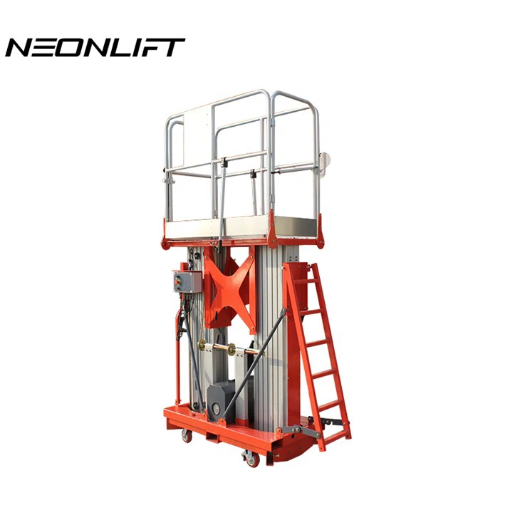 Mobile Electric Dual Mast Aluminum Vertical Lift